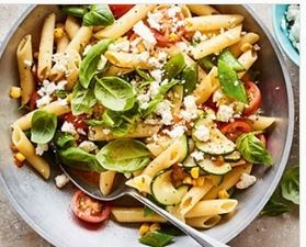 Summer vegetable penne