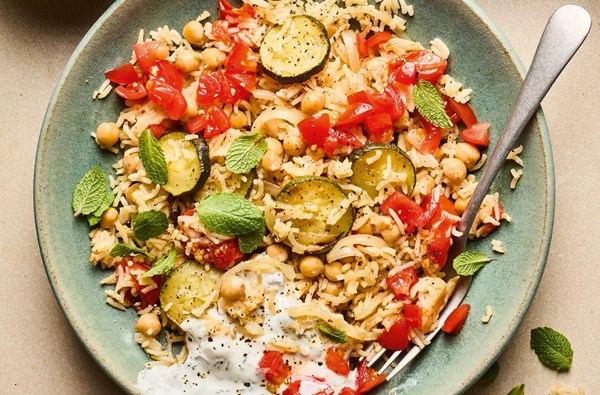 Summer vegetable pilaf