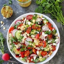 Summer vegetable salad