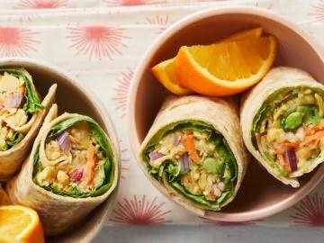 Summer vegetable slaw wrap
