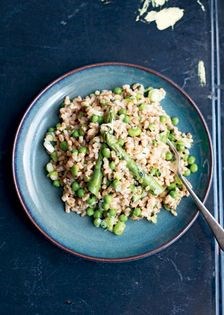 Summer vegetable spelt risotto