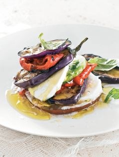 Summer vegetable stacks