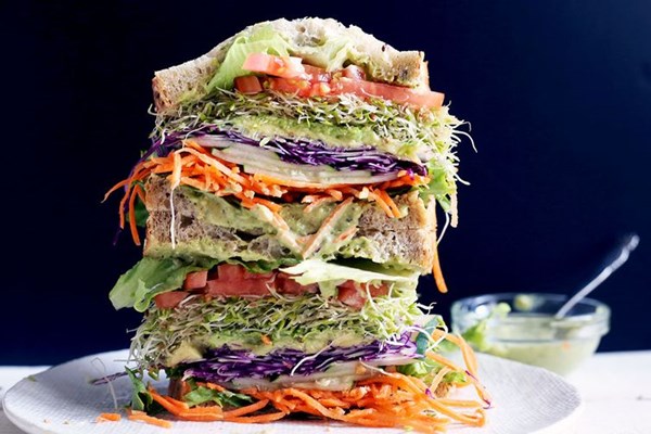 Summer veggie sandwich