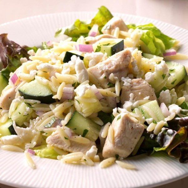 Summertime orzo & chicken