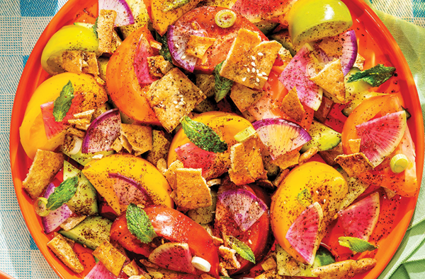 Summery fattoush salad