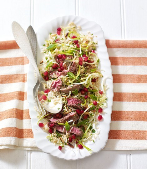 Summery lamb pilaf salad