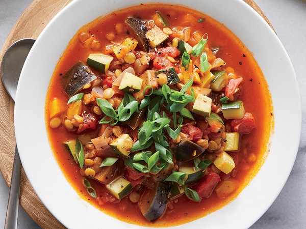Summery lentil soup