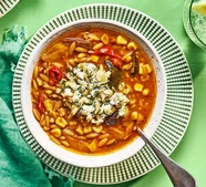 Summery orzo soup