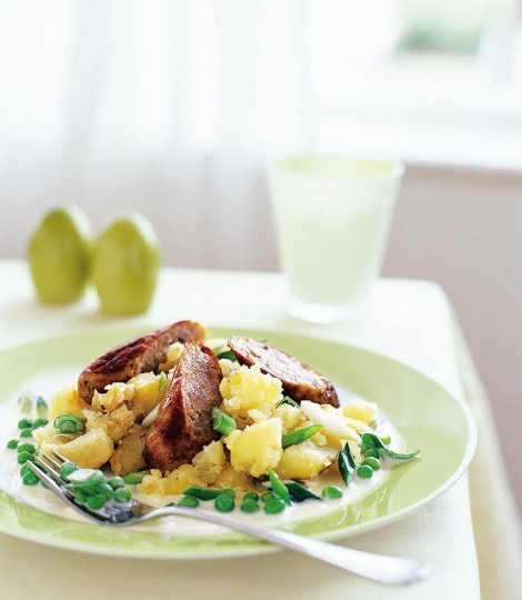 Summery sausage and mash