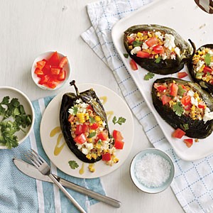 Summery stuffed poblanos