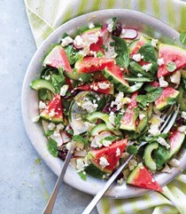Summery watermelon and feta salad