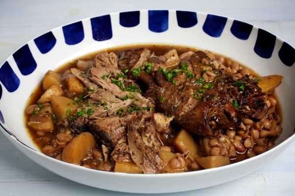 Sumptuous duck cholent