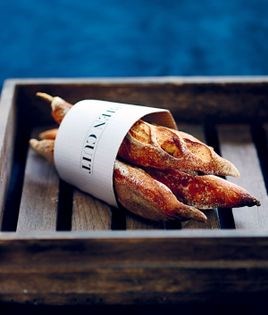 Sun-dried pear and toasted poppy seed mini baguettes
