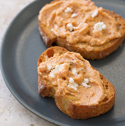 Sun-dried tomato and feta white bean dip