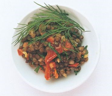 Sun-dried tomato and lentil salsa