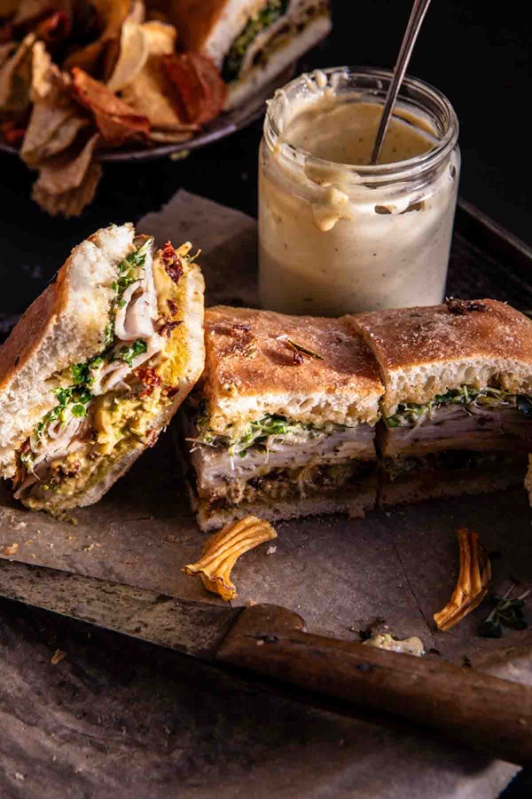 Sun-dried tomato pesto turkey sandwich