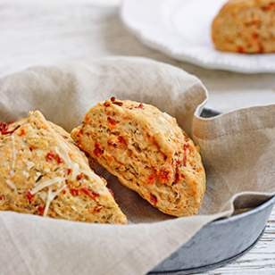 Sun-dried tomato, thyme & Asiago scones