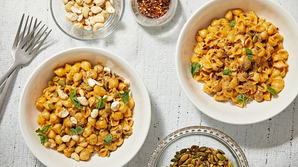 Sun-dried tomato vegan mac and cheese