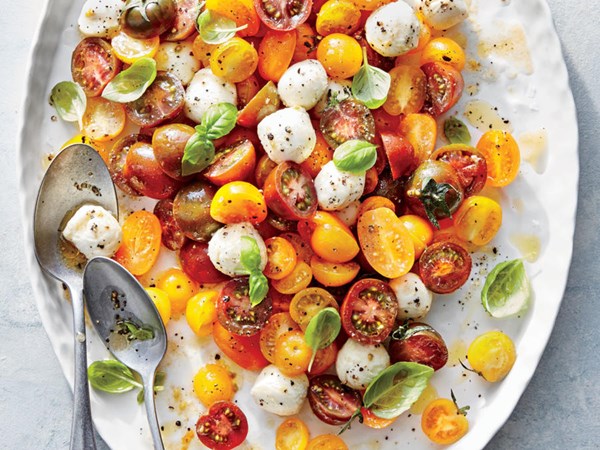 Sun gold tomato Caprese salad
