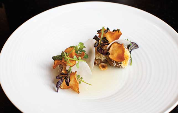 Sunchokes, hazelnuts & Alpine cheese