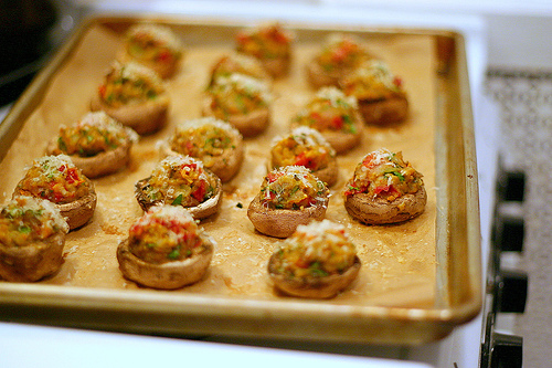 Sundried tomato stuffed mushrooms