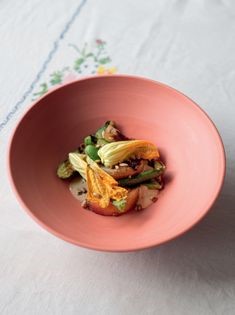Sunflower seed gazpacho and grilled peaches