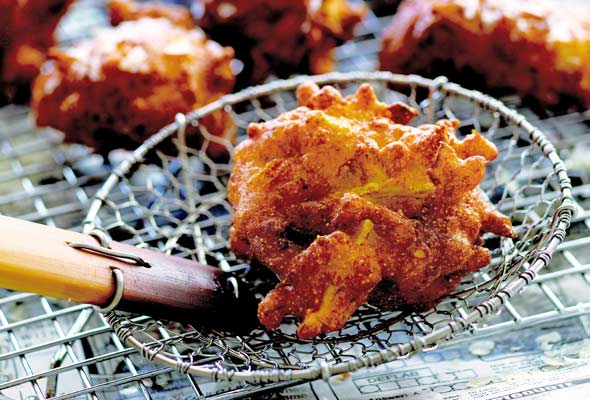 Sunflower squash fritters