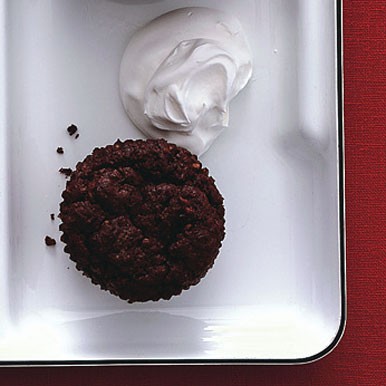 Sunken chocolate-orange cupcakes