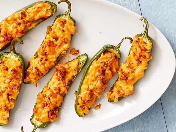 Sunny Anderson’s smoked Gouda-chorizo jalapeño poppers