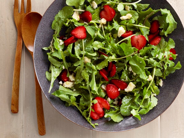 Sunny Anderson's strawberry-arugula salad with sweet lime vinaigrette