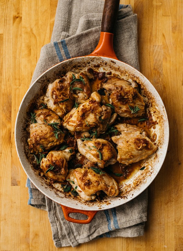 Sunny lemon-honey chicken thighs