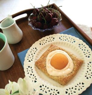 Sunny-side-up apricot Danishes