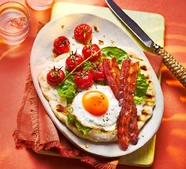 Sunny-side-up BLT brunch