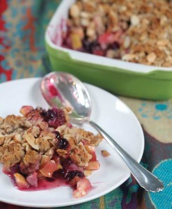 Super berry fruit crumble