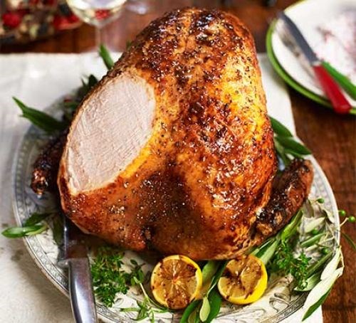 Super-easy sticky glazed turkey crown 