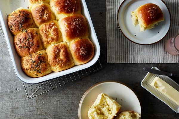 Super fluffy pretzel rolls
