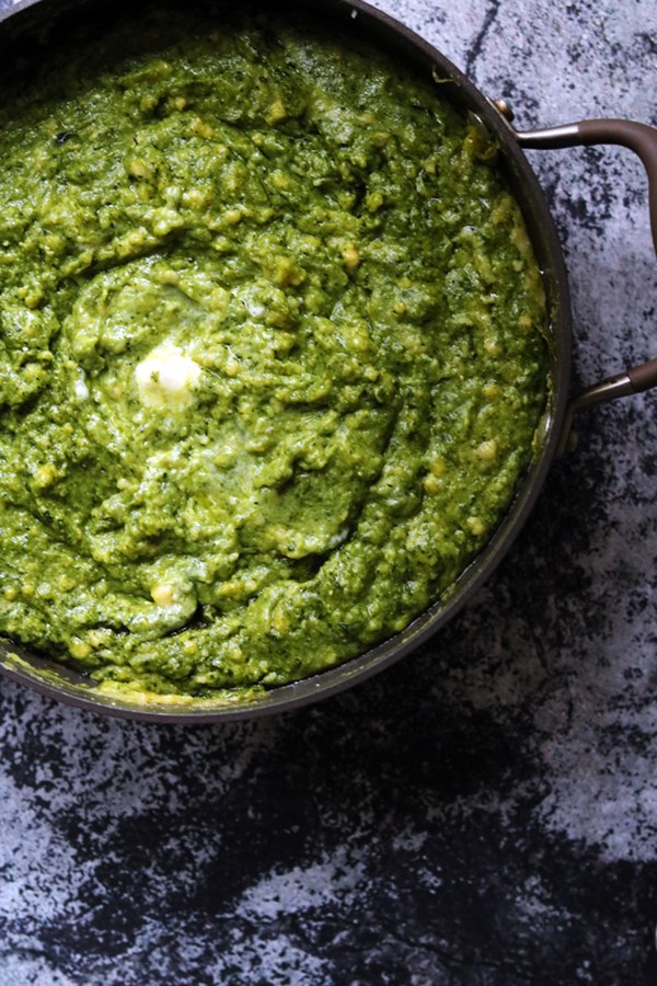 Super green kale polenta