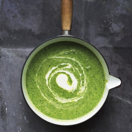 Super green soup with cashew cream
