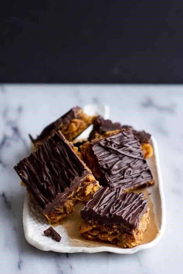 Super healthy peanut butter date Special K-bars
