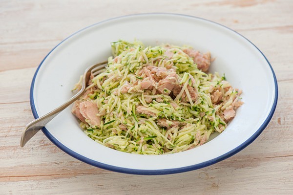 Super moist zucchini and tuna salad