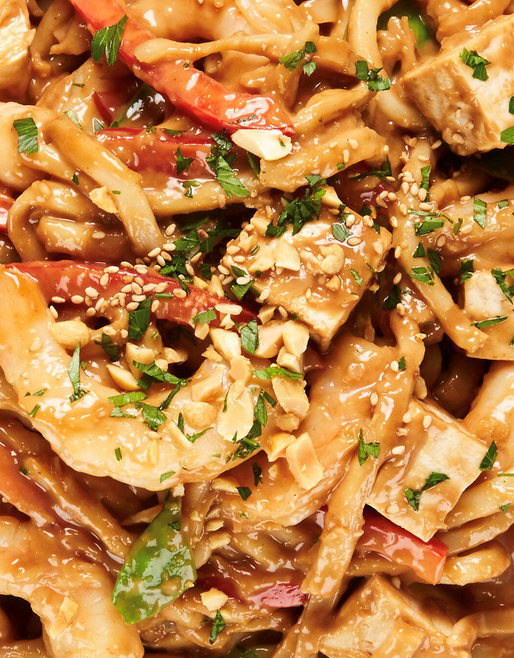 Super-saucy peanut butter noodles