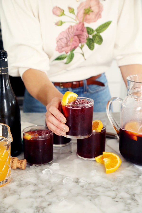 Super simple Lambrusco sangria