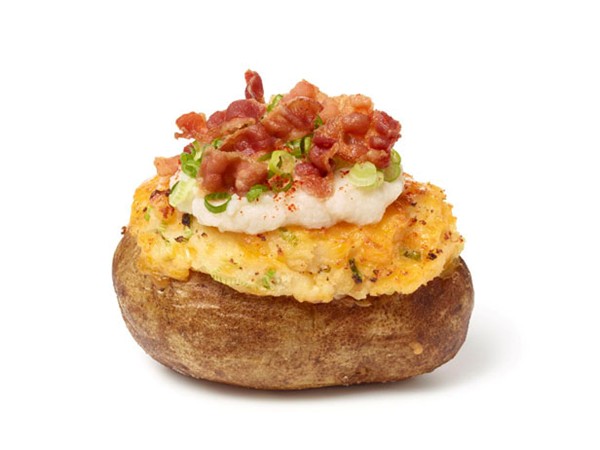 Super-stuffed baked potatoes