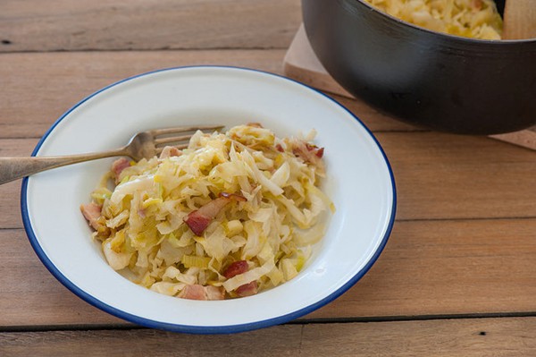 Super yum bacon and cabbage