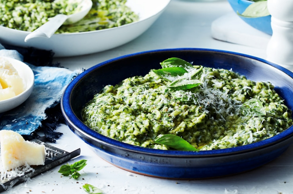 Supergreen risotto with pecorino