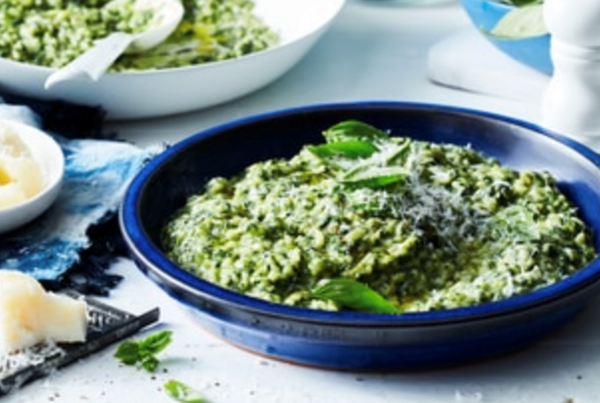 Supergreen risotto with pecorino