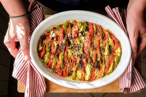 Susie's tomato and zucchini gratin