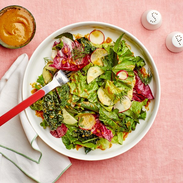 Suspiciously cheesy salad dressing 