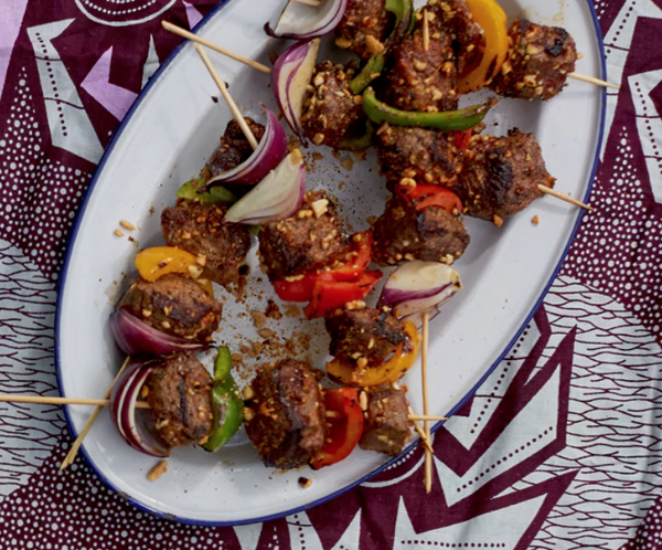 Suya beef kebabs (Chinchinga)
