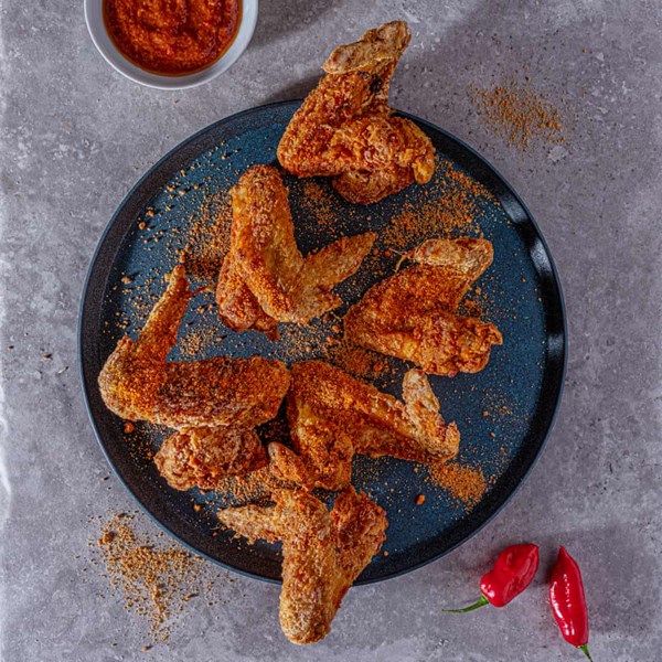 Suya fried chicken wings